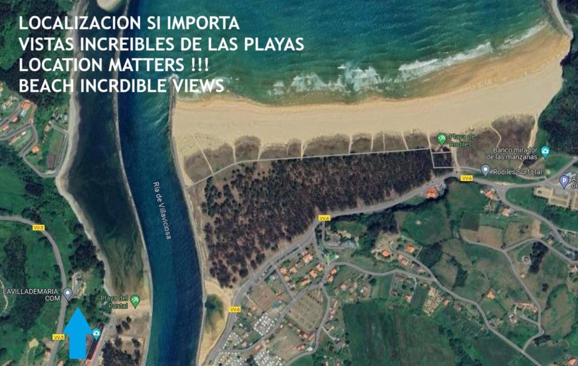 וילאביצ'יוסה La Villa De Maria I Playa Beach El Puntal Asturias מראה חיצוני תמונה