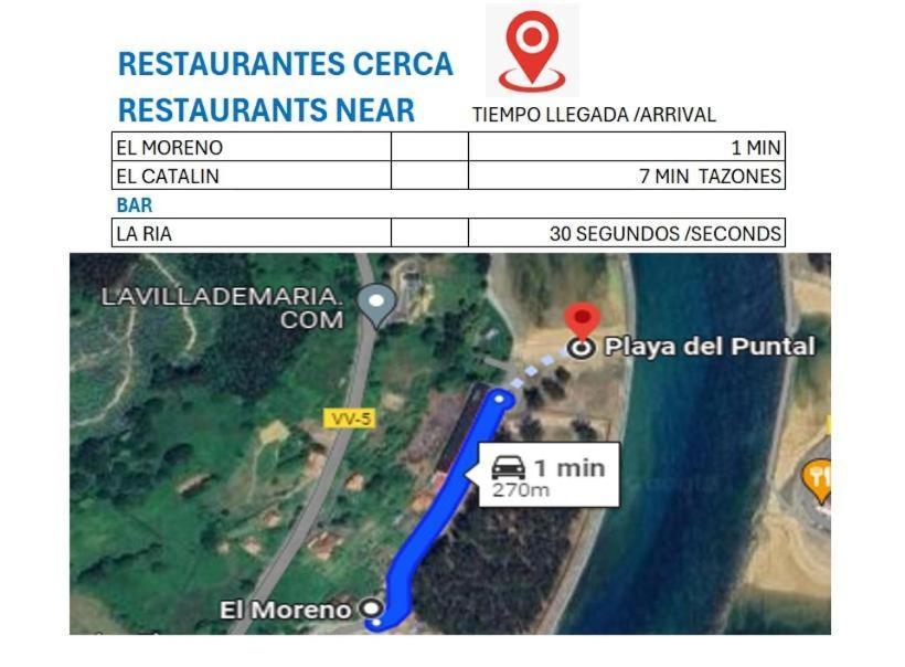 וילאביצ'יוסה La Villa De Maria I Playa Beach El Puntal Asturias מראה חיצוני תמונה